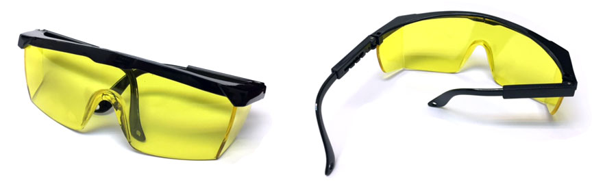 Safety Glasses / Protective Eyewear - Yellow Lenses